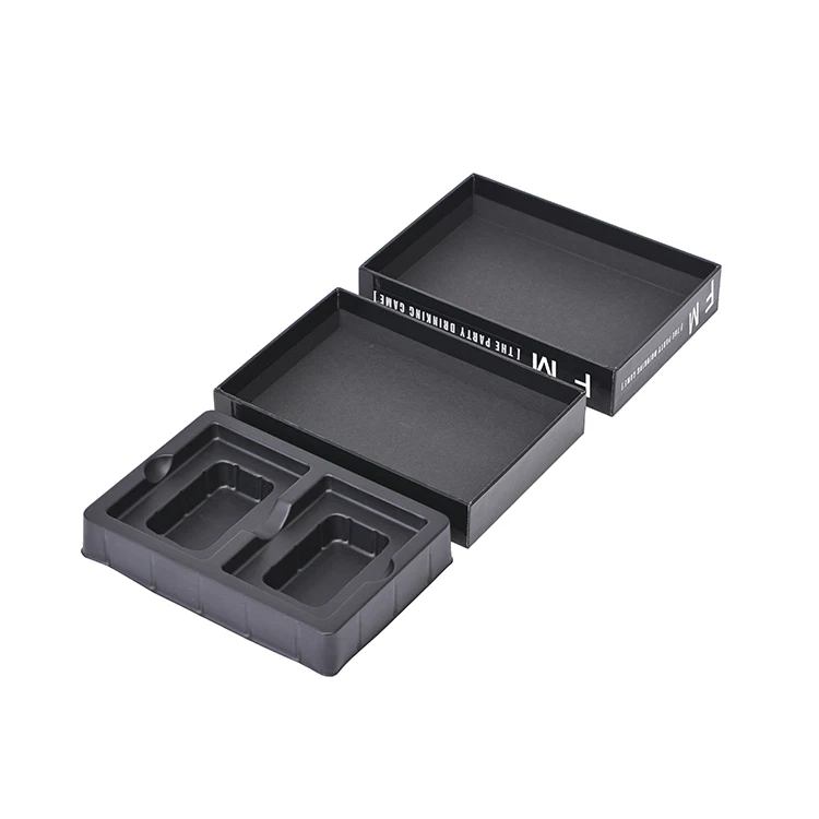 Factory CMYK Printing Reusable Coated Paper Box Customized Logo Board Game Card Packaging Box with Plastic Tray