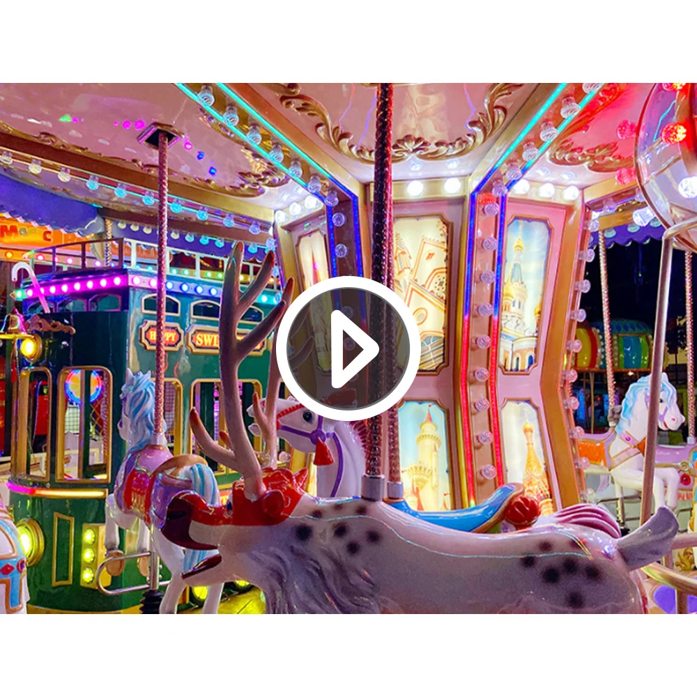 Yuetong Hot Sale Yueton Commercial Kiddie Outdoor Luxury Blue Carousel Horse Merry Go Round For Kids Adult Sale