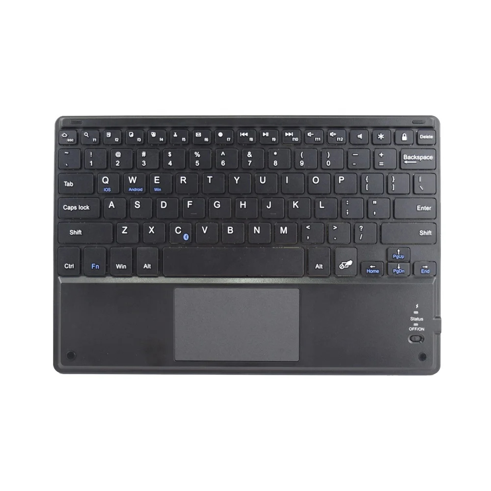 Bluetooth TouchPad Keyboard Ultra slim Portable x-structure Rechargeable wireless keyboard for Tablets Mobile phone