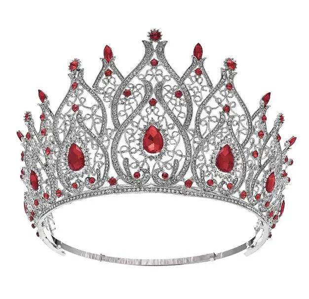 Европа и США Регулируемый барокко Miss World Pagreant Королевский кристалл оптовая продажа Корона со стразами