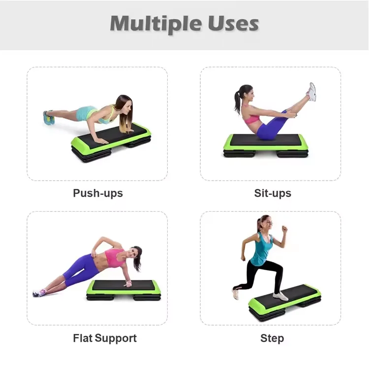 Hot selling Yoga Exercise Aerobics stepper home fitness Aerobic Step Adjustable Stepper Platform
