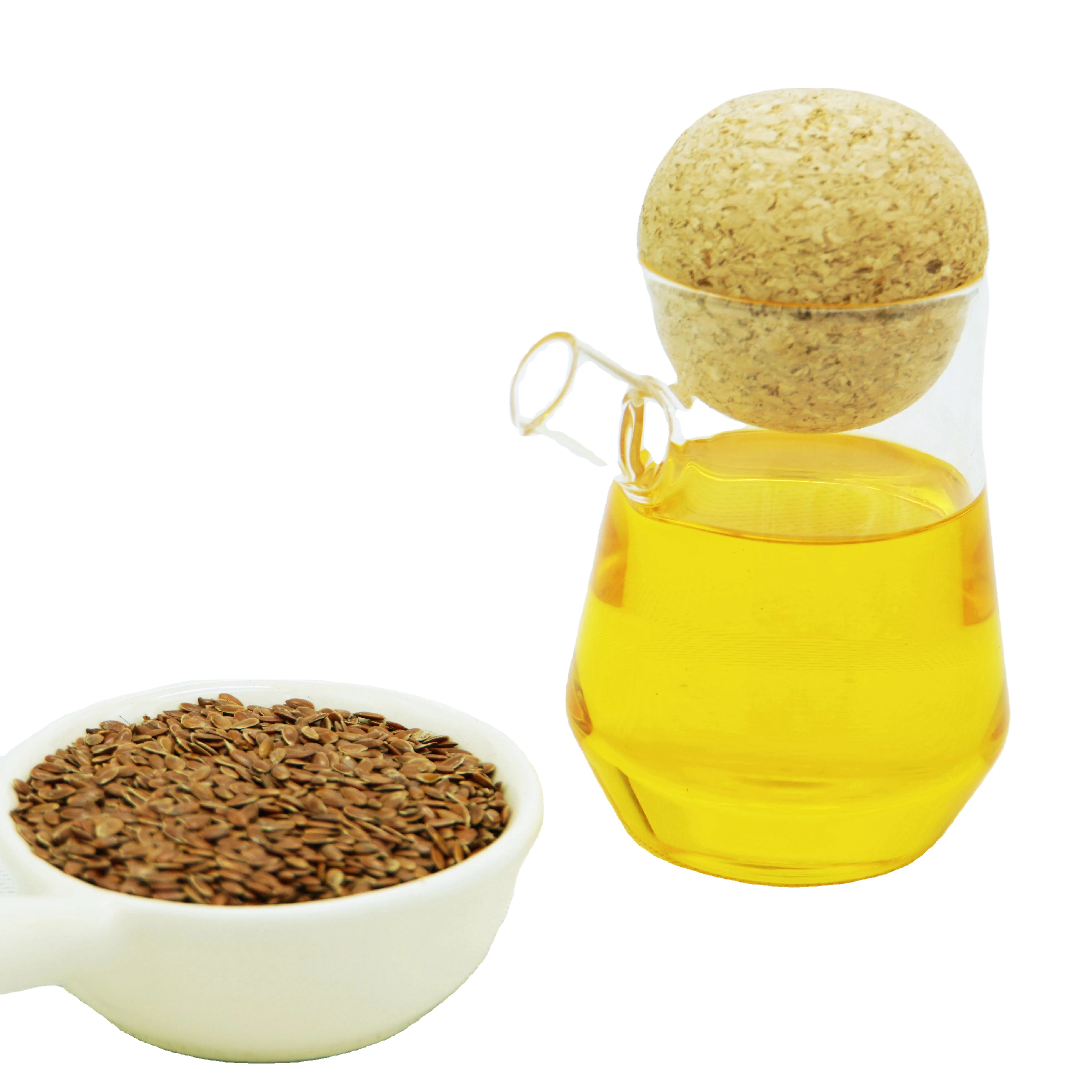 Sanmark Factory Supply Hot 55% ALA NON-GMO Flaxseed/Linseed Oil Cold Pressed Refined Flaxseed Oil For Skin Care