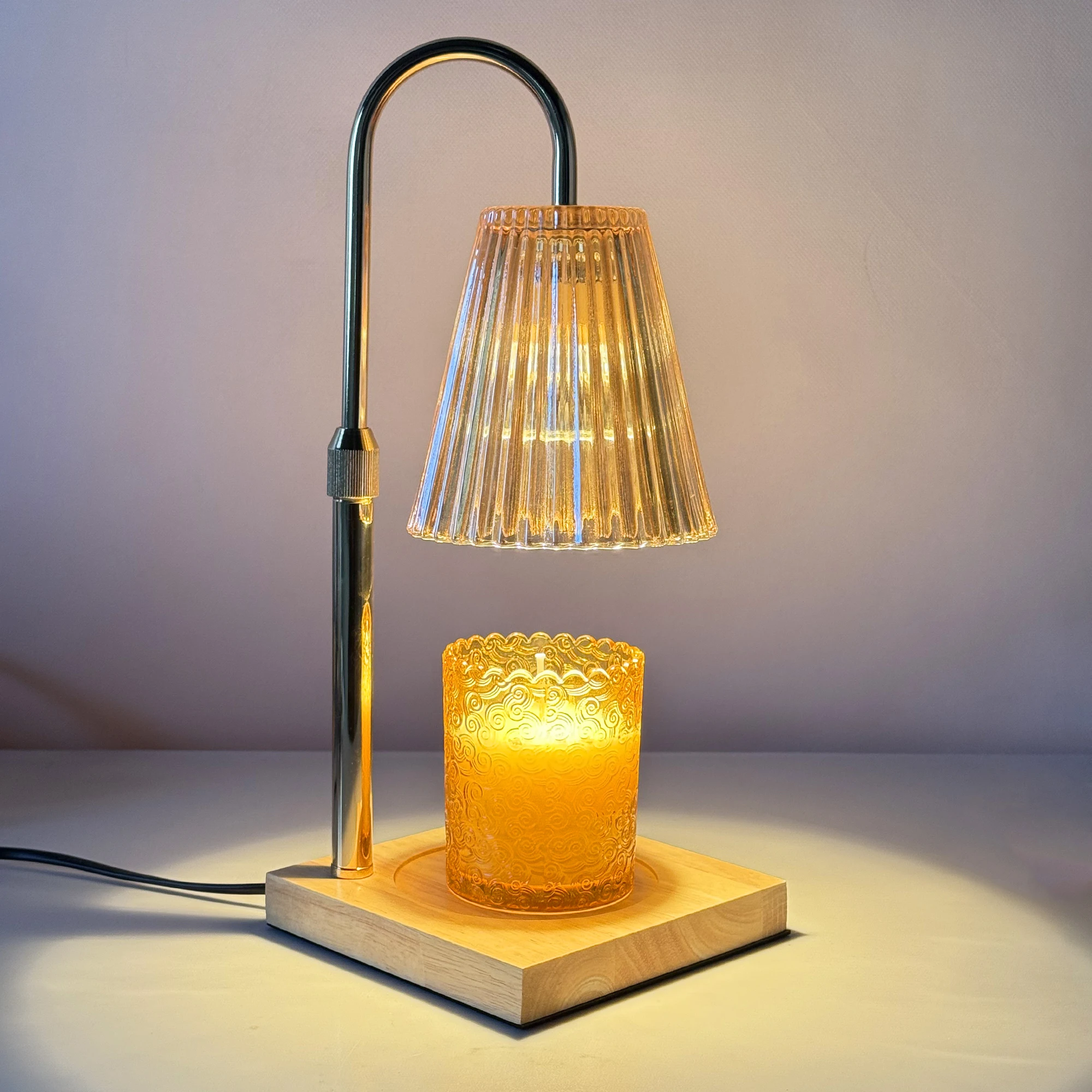 Custom Electric Wax Melt Warmer Candles Scented Luxury Dimmable Decoration Lights Electric Glass Wax burner for Wax Melts