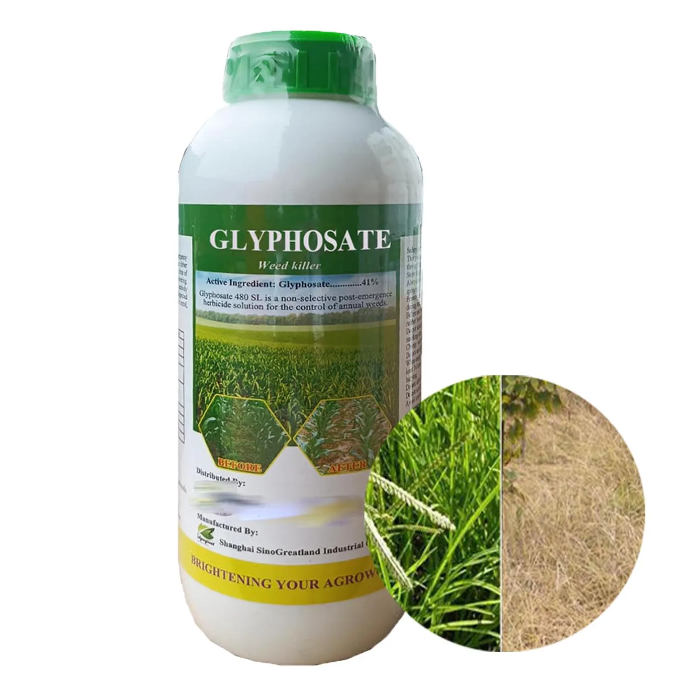 
 Herbicide Roundup Glyphosate Technical 95 TC 41%SL 480g/l SL 62% glyphosate 71% SG 360 IPA SL glifosato weed killer  