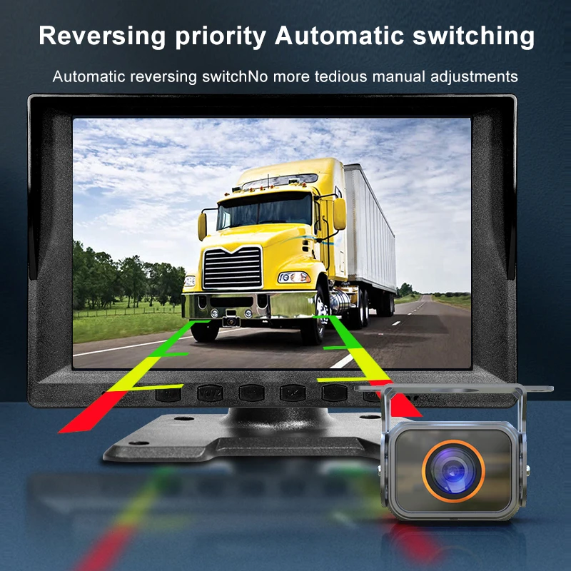 8 Inch 4CH MP5 Player Car DVR Recorder IPS Monitor 1080P Waterproof Backup Camera Kit for Truck Trailer Bus RV