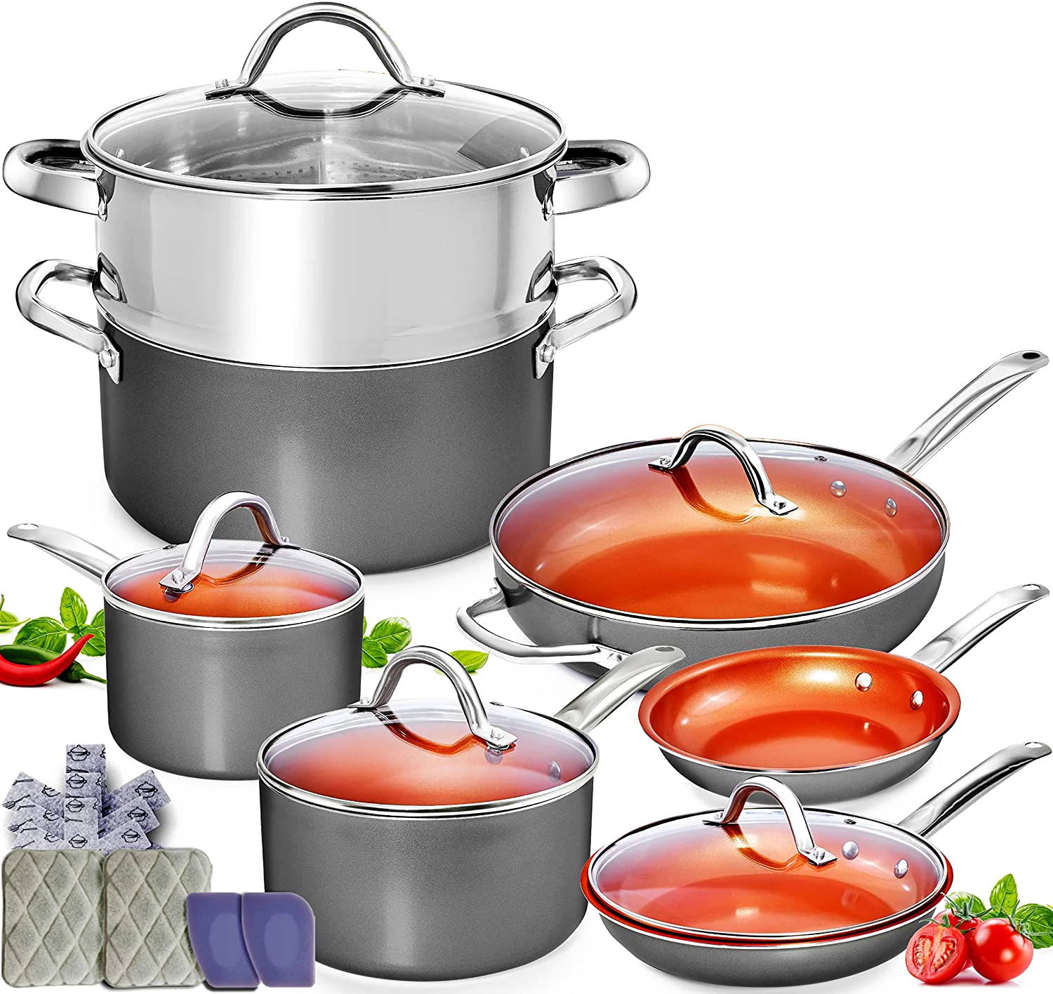kitchen cooking pots and pans non-stick non stick cookware set