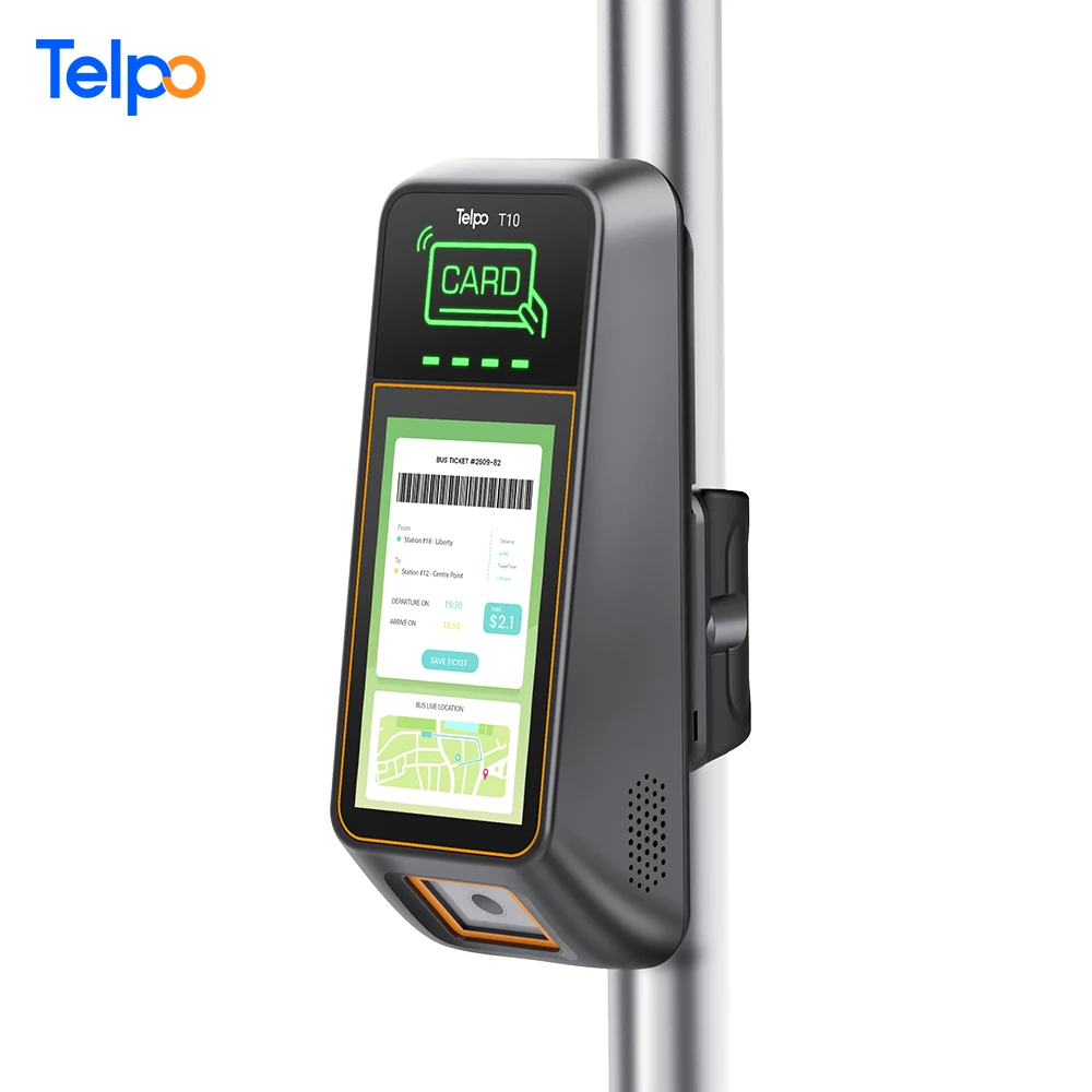 Telpo T10 transporte publico bus nfc bill pay card reader payment bus validator fare collection