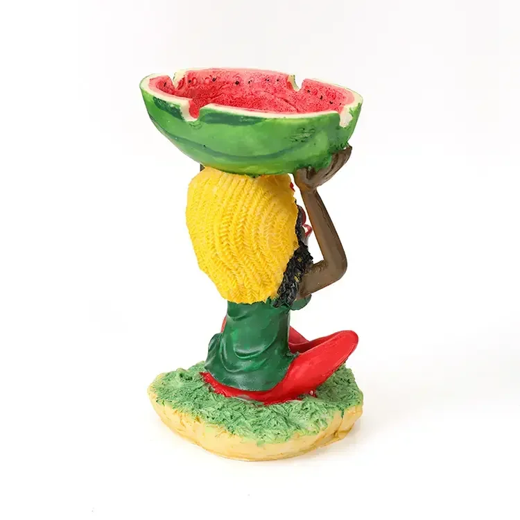 2023 Resin Tobacco Cigar Ashtray Jamaica Rasta Style For Home Decoration Smoking Accessories Cenicero