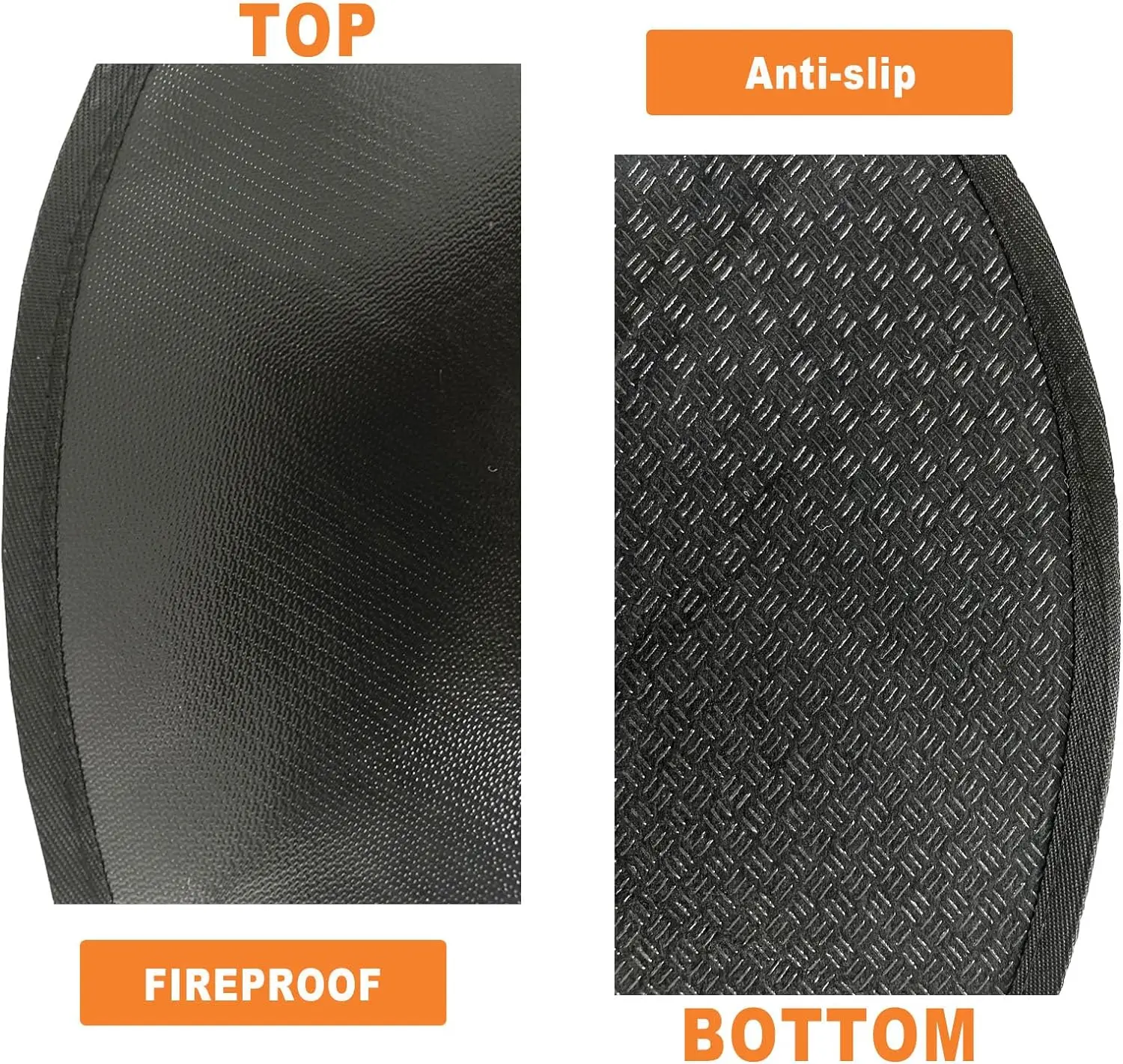 20 36 48 Inch Round Aluminum Silicone Fiberglass Heat Resistant Non Stick Outdoor Fireproof Fire Blanket Grill Fire Pit Mat