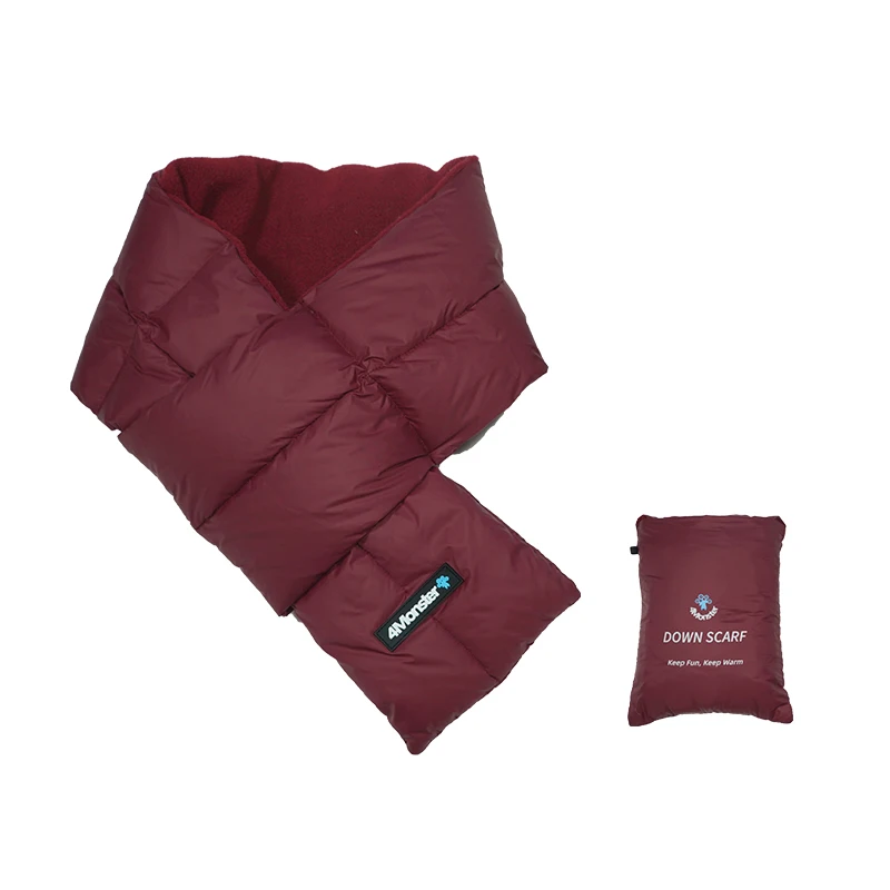 New Autumn And Winter Cross Neck Women Scarf With Down Feather Thickened Warm Down Cotton Scarf Fashion Neck Snood Wholesales