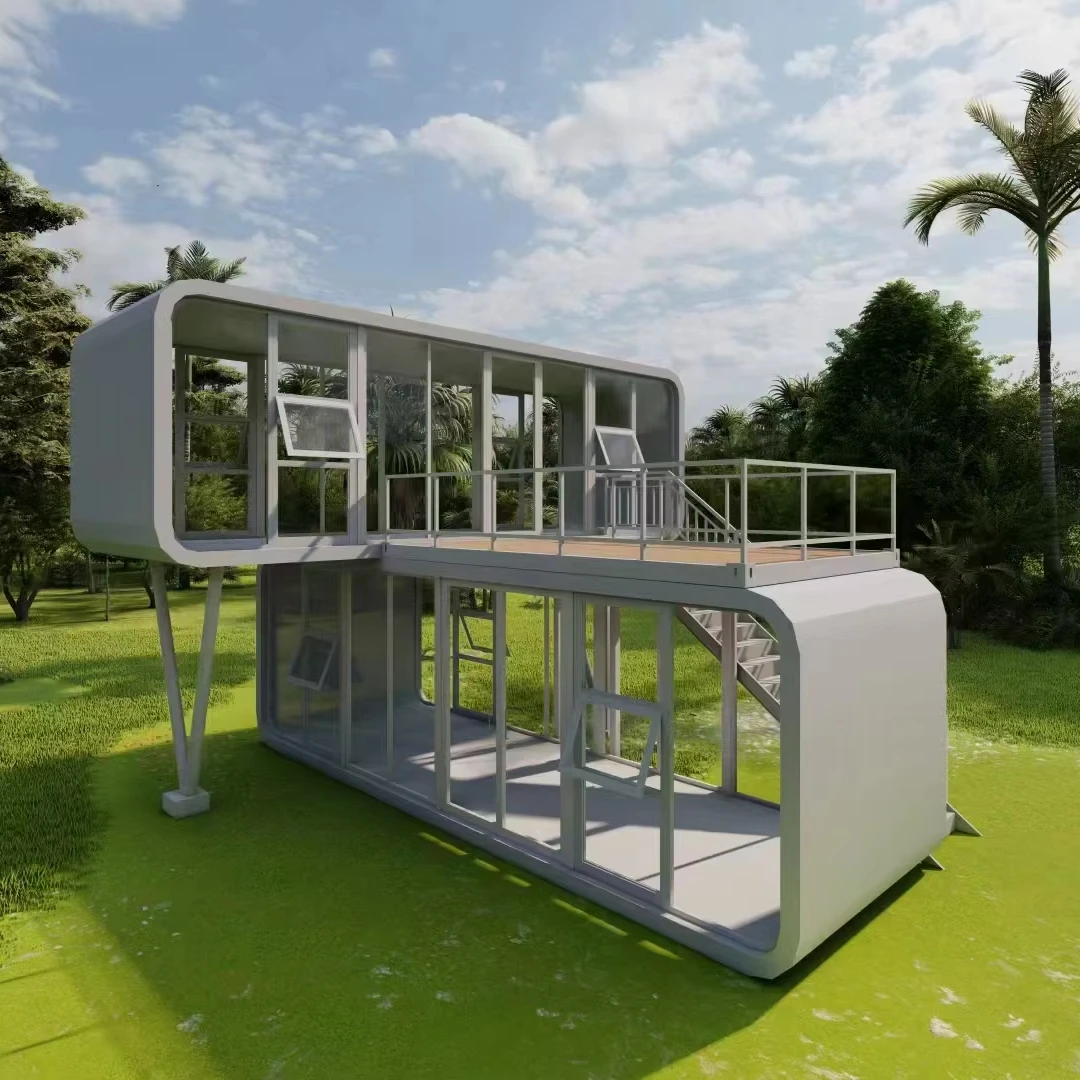 Best-Selling Mobile Apple Cabin Container House Luxury Prefabricated Outdoor Tiny Space Capsule House