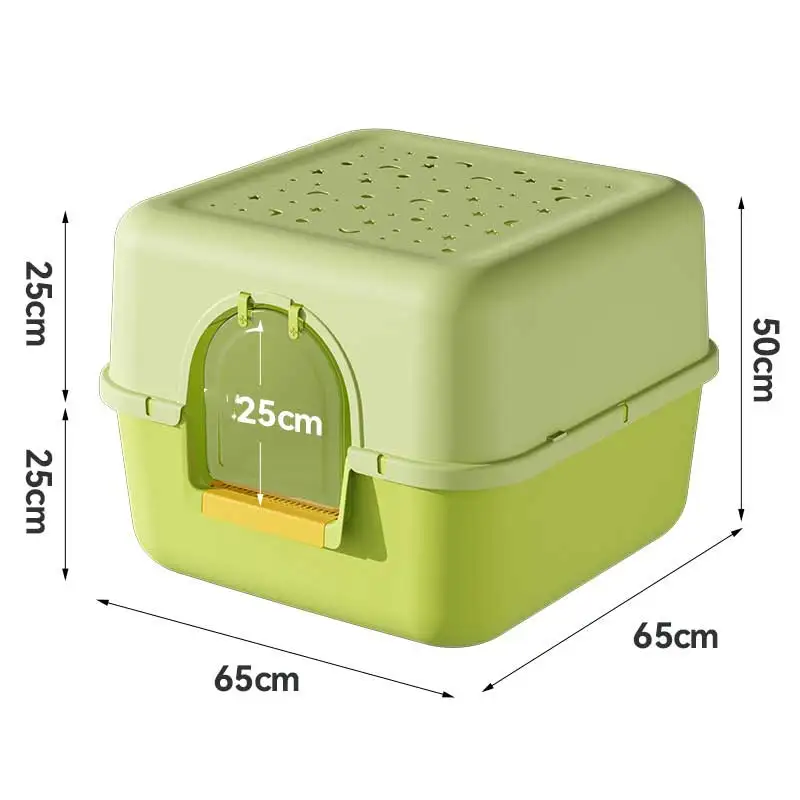 MMG Starry Top Extra Large Pet Toilet Spatter-Proof Cat Litter Box Fully Enclosed Plastic High Spatter-Proof Cat Litter Box
