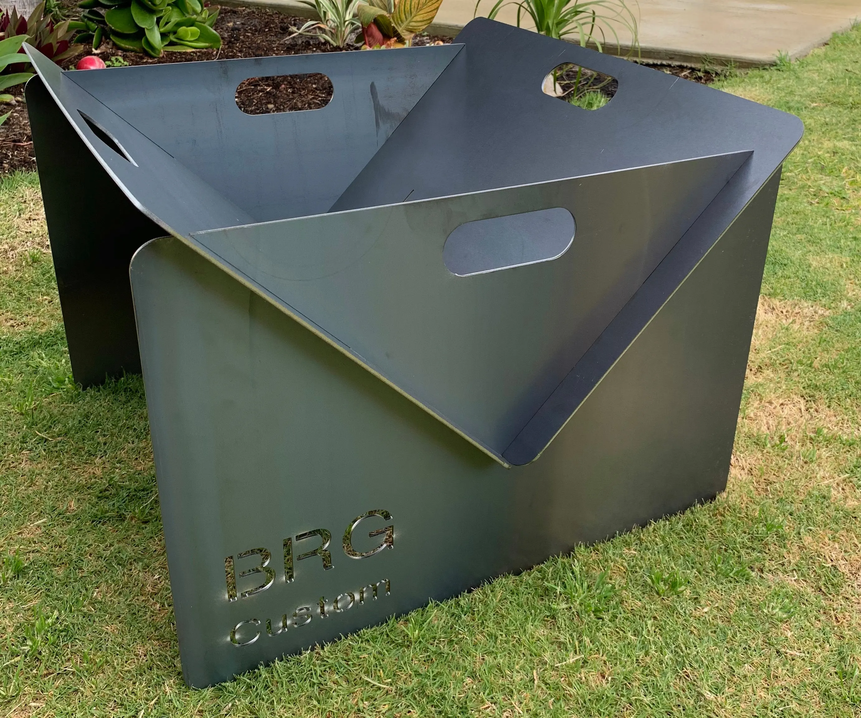 outdoor Flat  OEM Portable Pop-Up Foldable steel fire pit