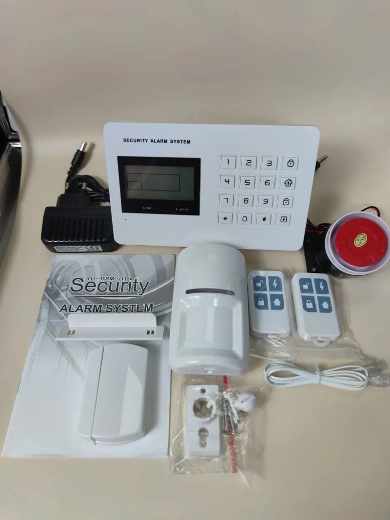 Auto dial sms alert wired wireless GSM burglar alarm system anti-theft wireless smart home alarm system from factory