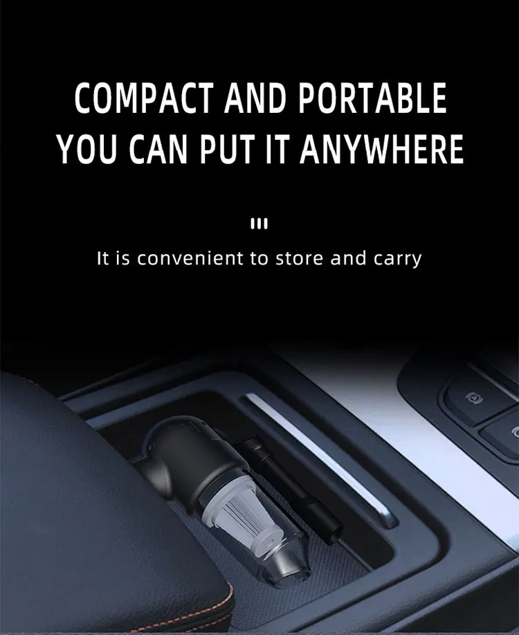 Hot Selling Mini Car Vaccum Cleaner 100V Rechargeable Wireless Small Portable High Power Handheld Car Vacuum Cleaner