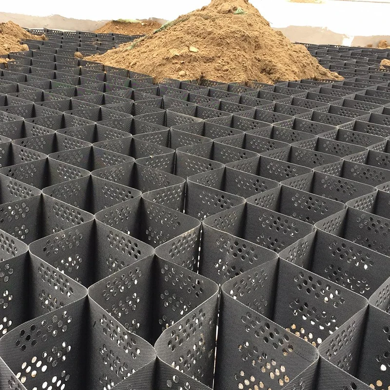 sinocure ASTM Standard 75-330 HDPE Yellow Colour Textured Geocell Manufacturer Price for Construction Road Way