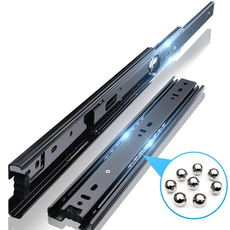 Слайды с шарикоподшипником 45 мм, полные удлинители, 3 складных слайда, мебельная фурнитура, слайд для домашнего шкафа, выдвижного ящика