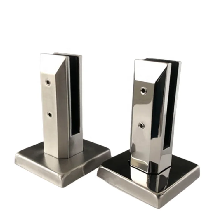 Custom Forged 304/316/2205 Stainless Steel Glass Pointed Nose Clip For Glass Railing Spigot