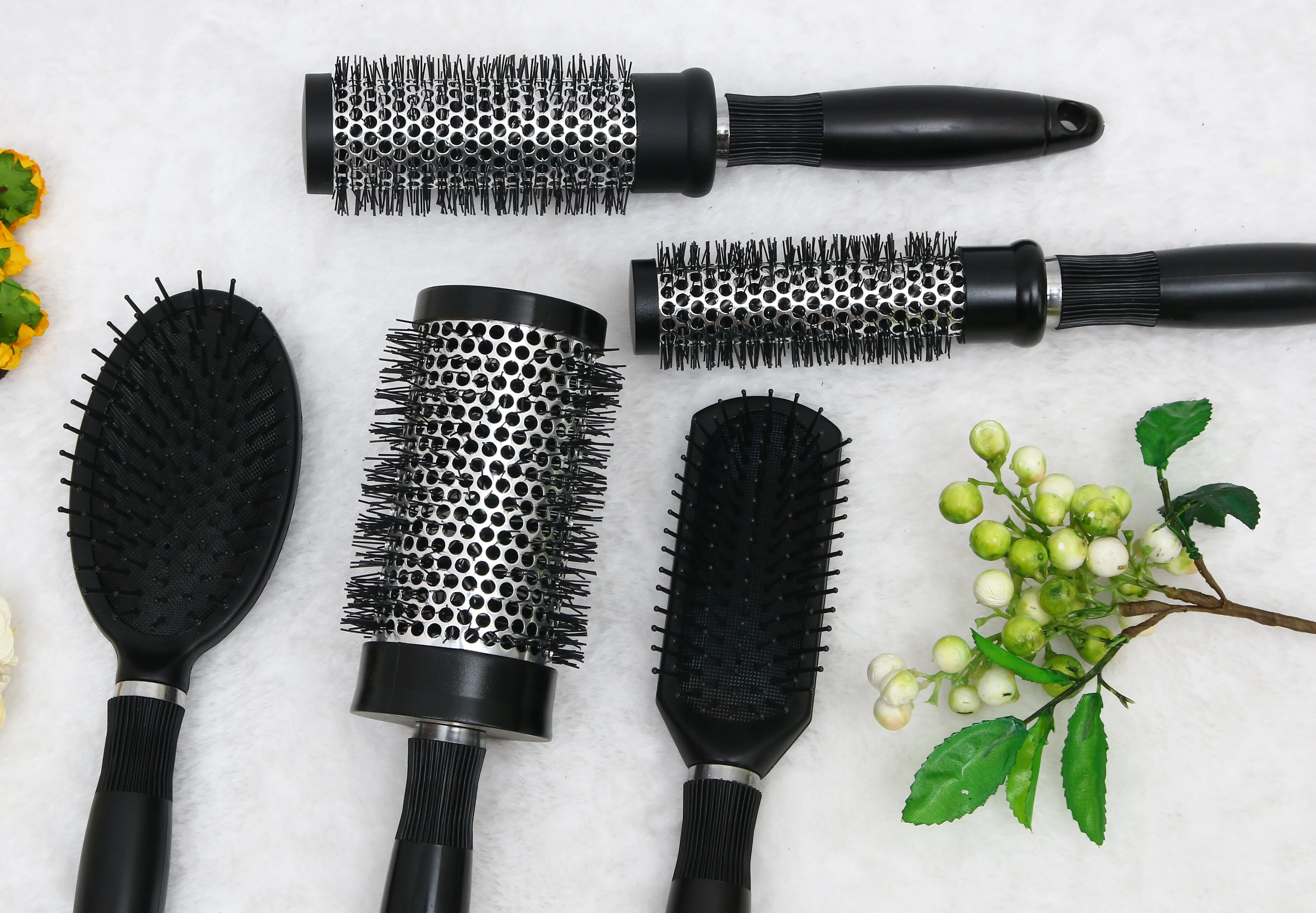 ceramic aluminium metal tube hair brush roll salon hair brush