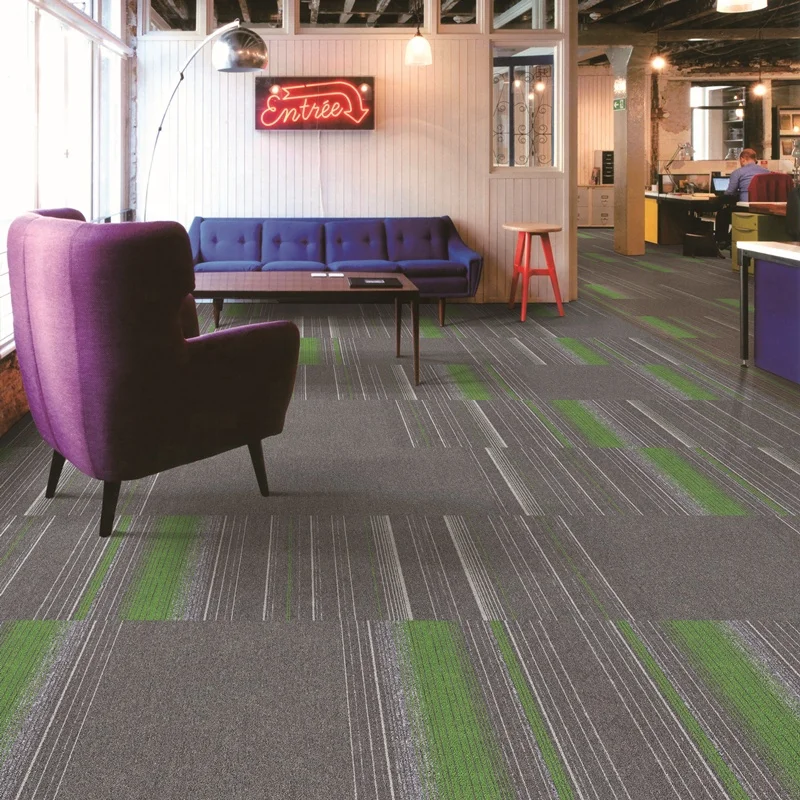 Moisture-proof heat preservation PP material bitumen backing carpet tiles commercial