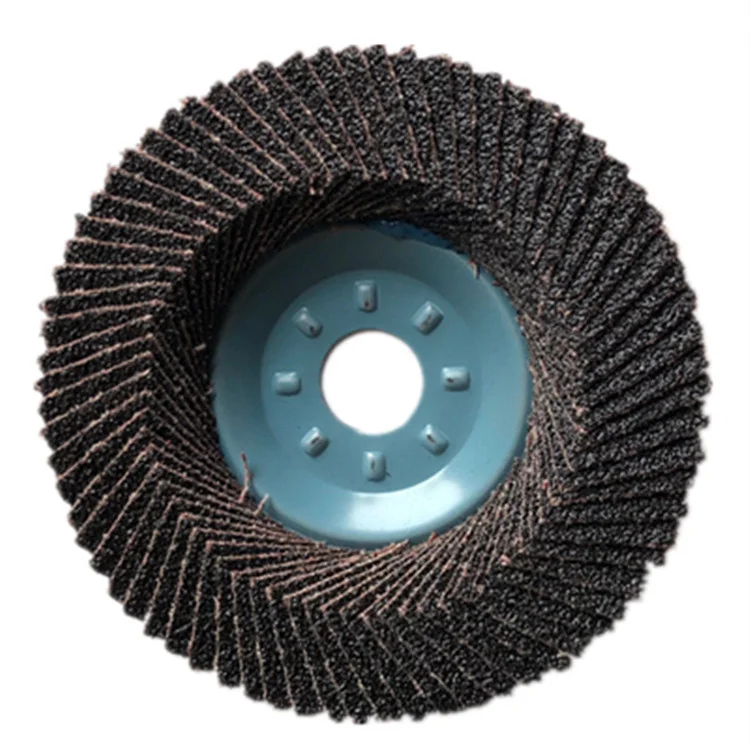 OBM OEM Customized 36-240 Grit Aluminum Oxide Flap Disc 115mm Steel Stainless Material Wood Metal Polishing Paper Iron Backing