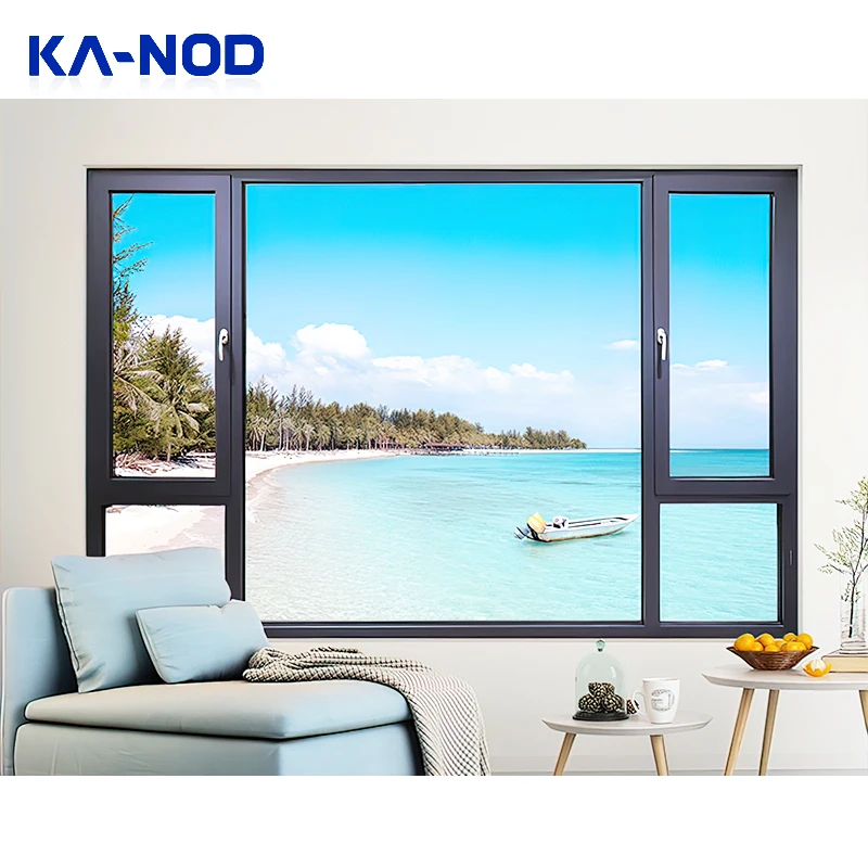 China Manufacturer Double Glazed Tempered Glass Aluminium Casement French Windows And Doors Residential Aluminum Windows