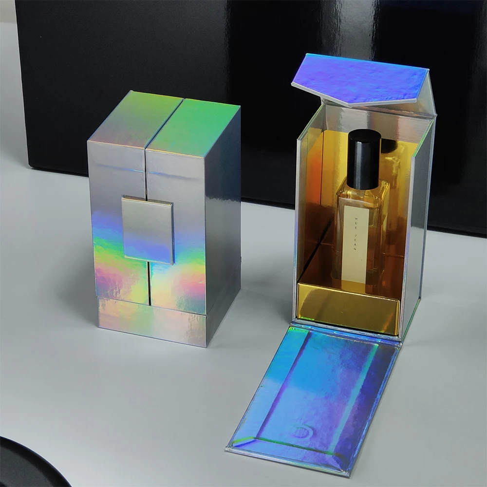 Custom Promotional Oem Candle Cosmetic Good Price Magnetic Drawer Paper Hologram Gift Packaging Holographic Box