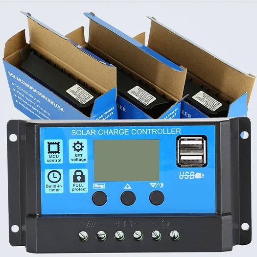Солнечный контроллер с ЖК-дисплеем: PWM 60A, 50A, 40A, 30A, 20A, 10A для оптимального управления батареей