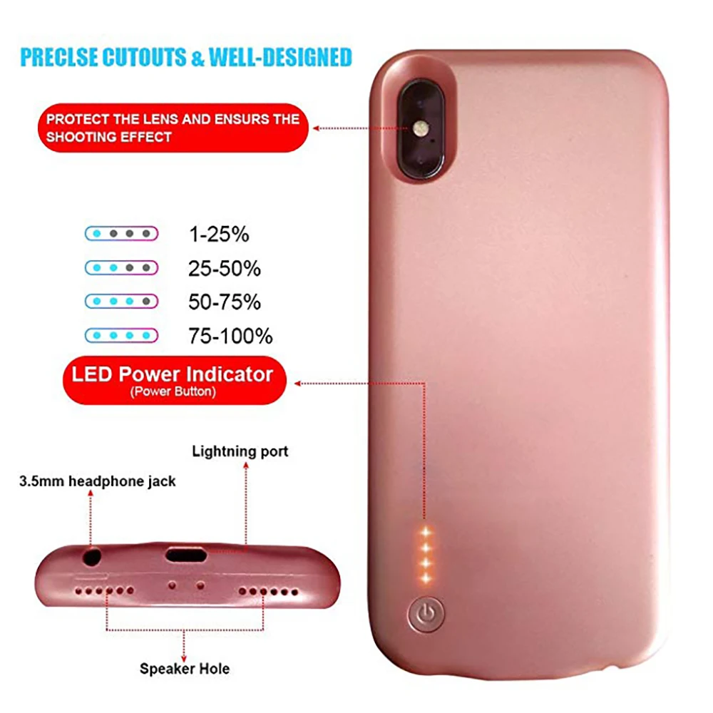 Новинка 2020 уникальный внешний аккумулятор 6000 мАч чехол для iPhone XR зарядного