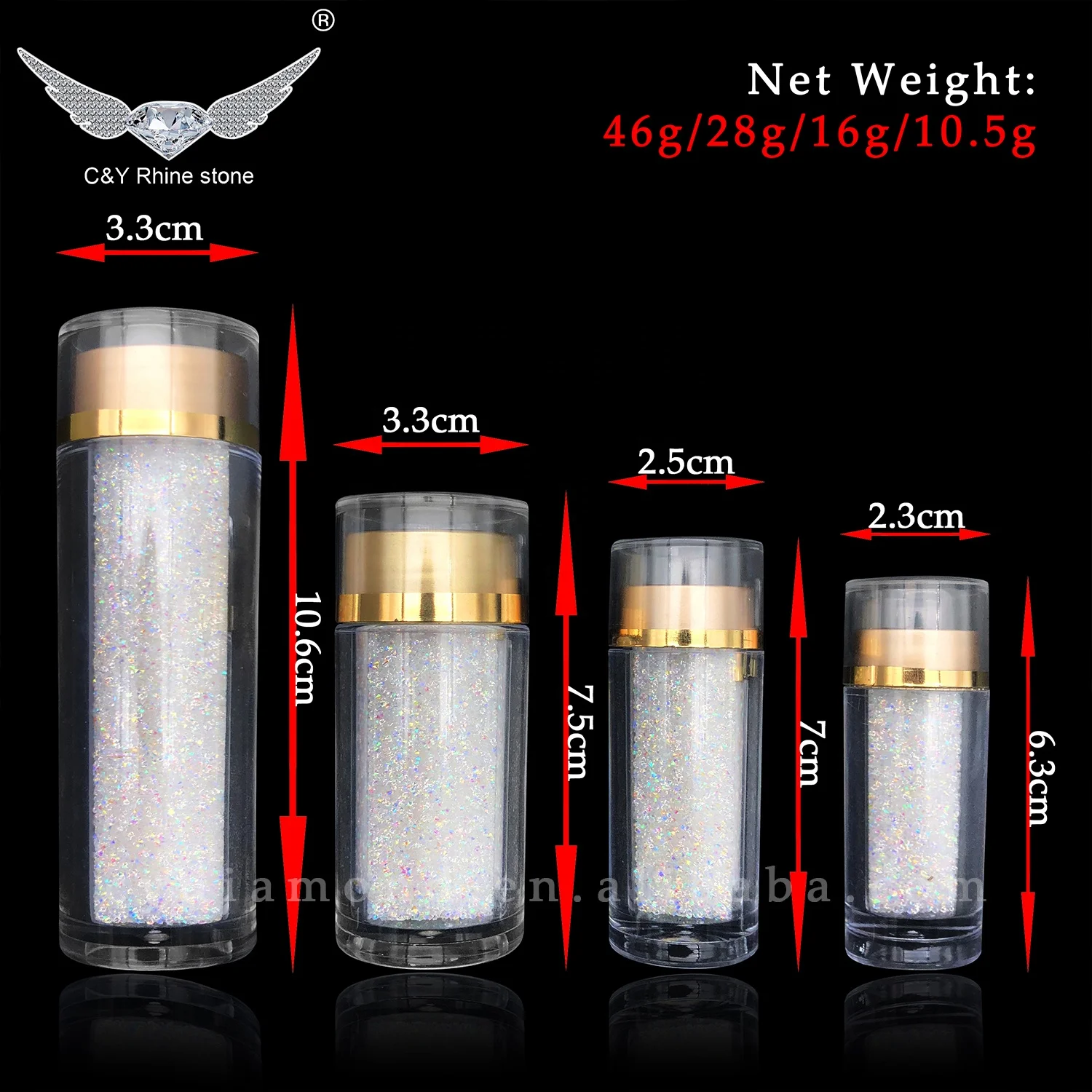 CY 46G Nails Pixie Eif Box Crystal Rhinestones Pointback Strass Glass Diamond Stone Bulk Nail Art