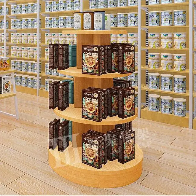Meicheng Supermarket Retail Display Racks Promotional Display Round Product Display Stand