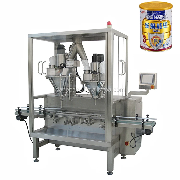 High Speed Milk Protein  albumen Dry Powder Can  Auger Fiiler Filling  Packing Package Machine