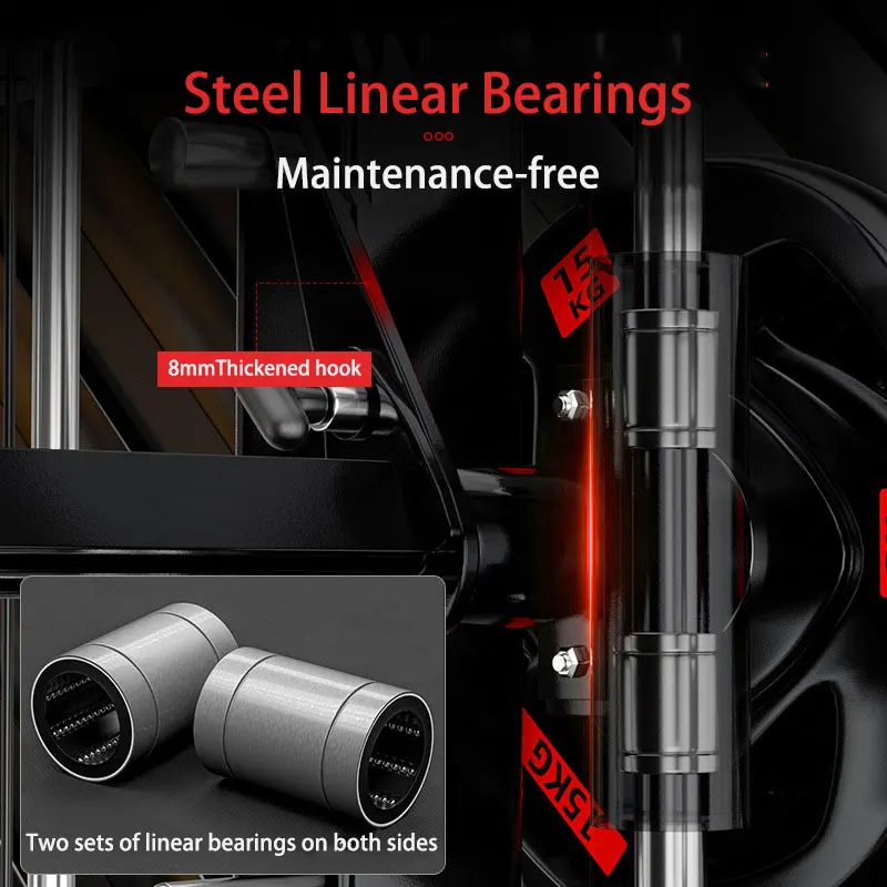 Multi Functional Strength Machine Dual Adjustable Pulley Cable Crossover Trainer Smith Machine