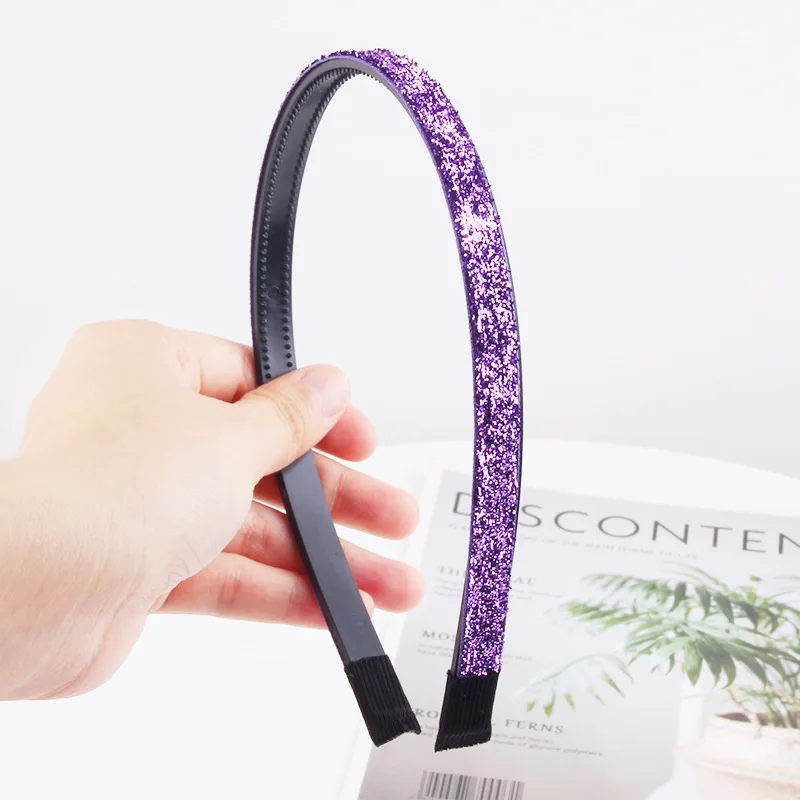 Children Kids Colorful Shimmering Glitter Non-slip Headband For Girls Fashion Hair Band Headwear Headdress