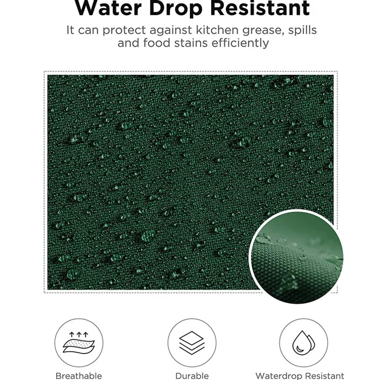 Adjustable Resists Wrinkles Barista Apron Shrinkages Wide Coverage Sublimation Apron With 2 Pockets For Women Men Chef