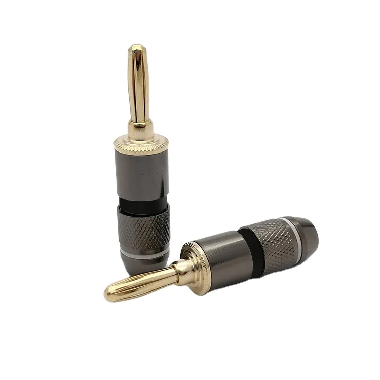 gold plated connectors 4mm banana plug