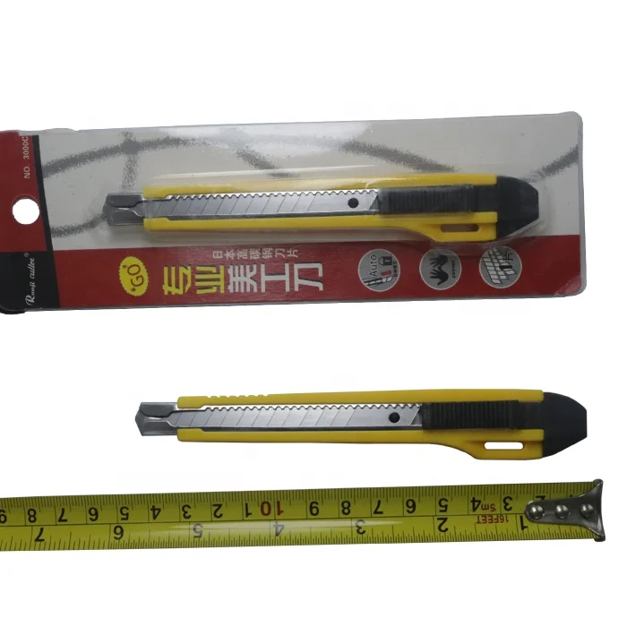 Wholesale ABS handle retractable 9mm blade knife