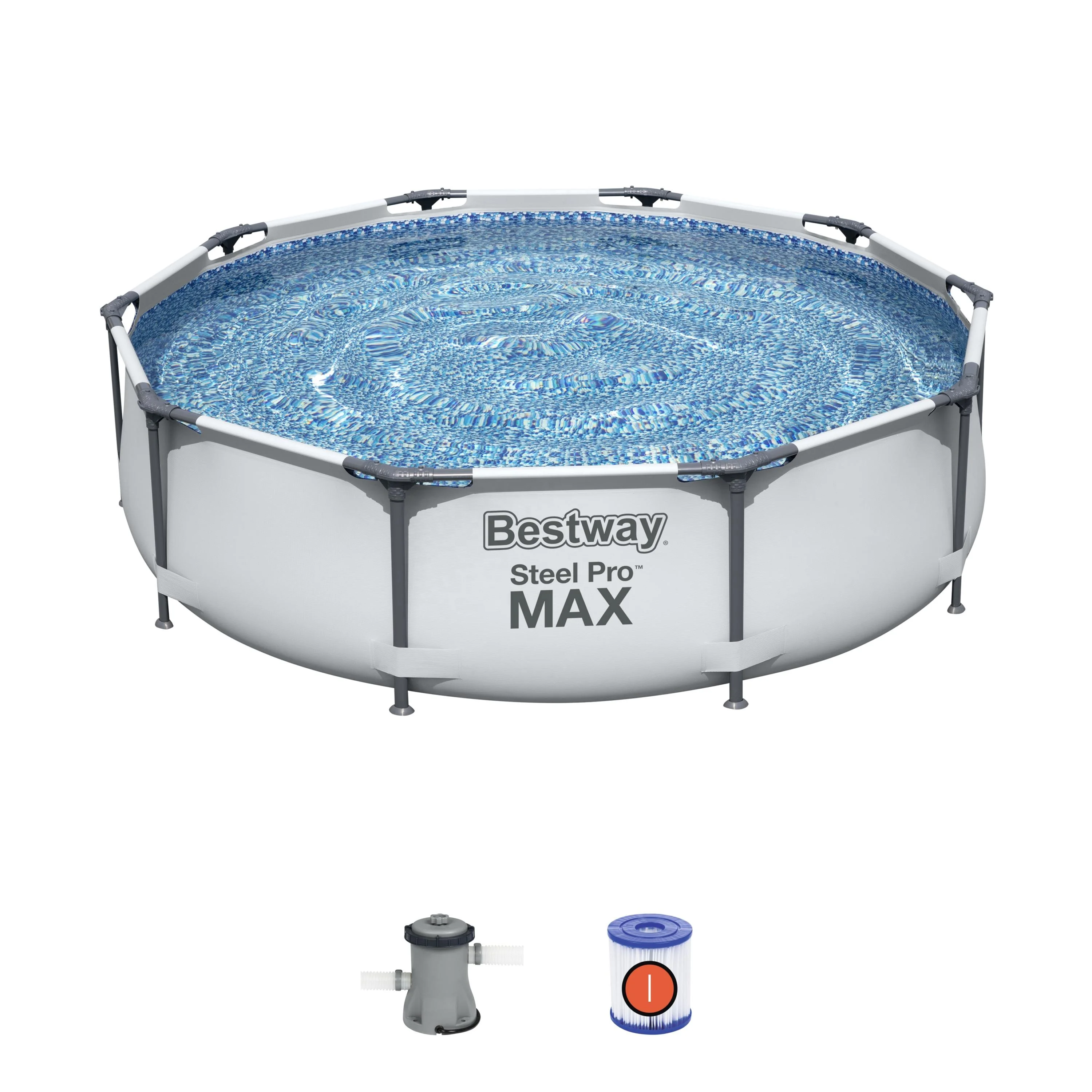 Bestway 56438 easy set above ground pool metal frame plastic swimming pool