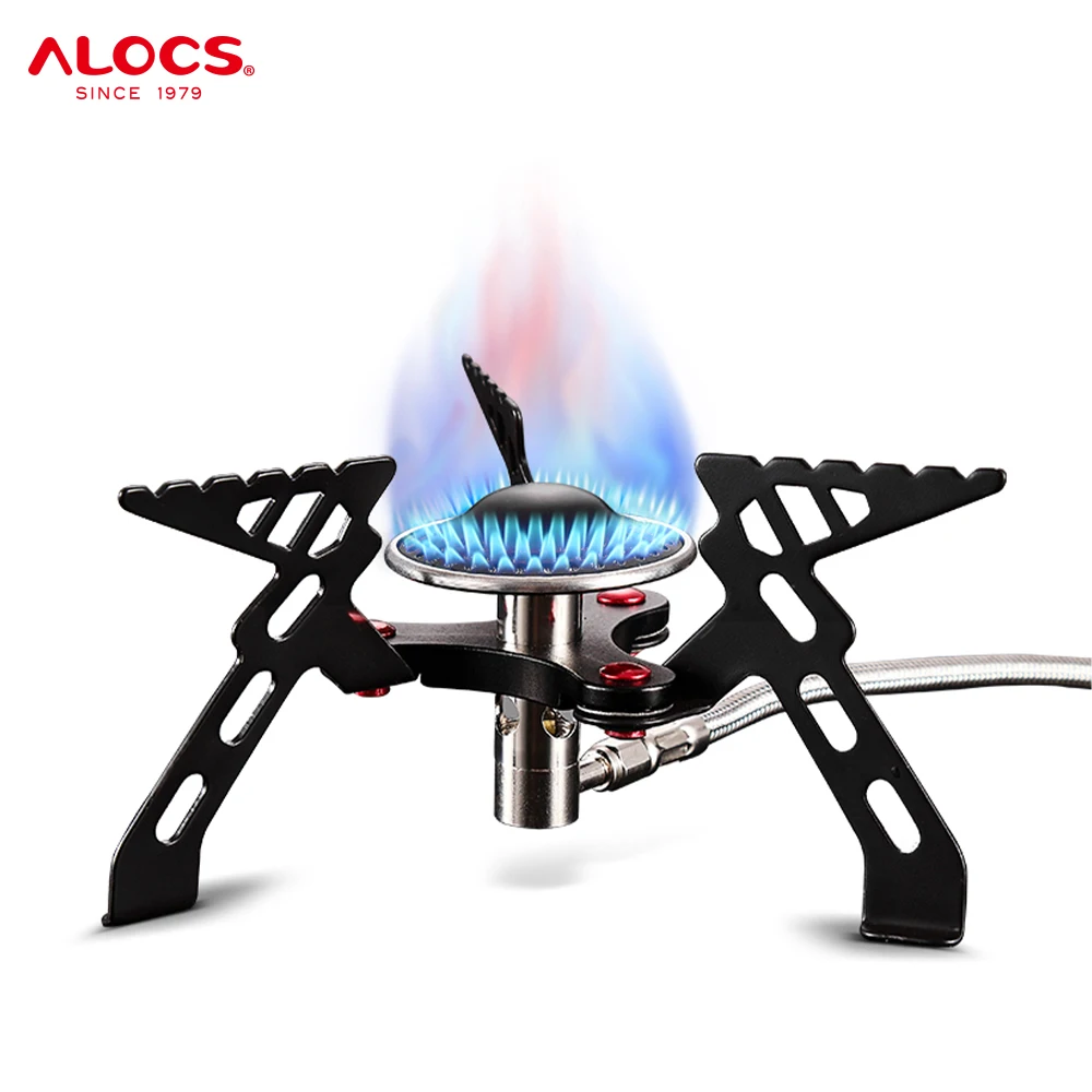 Alocs New Product Space Saving Aluminum Outdoor Picnic BBQ Grill Gasherd Mini Folding Campingkocher Camping Gas Stove
