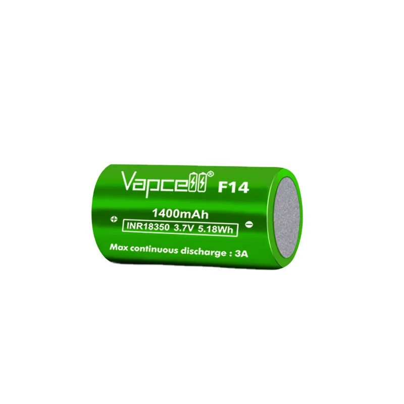 Vapcell INR 18350 battery F14 1400mah 3A 3.7V Li Ion Battery batteries  for flashlight