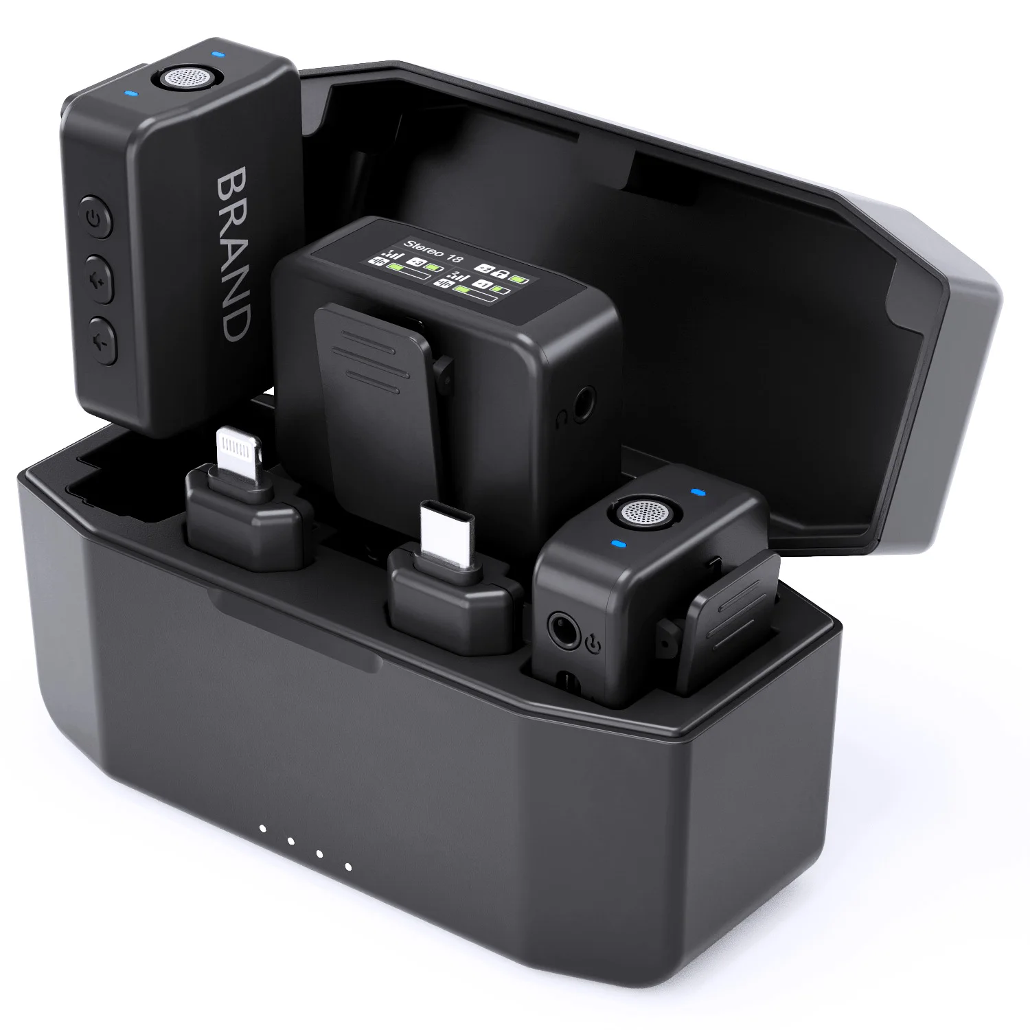 2023 Micro Microfone Sem Fio Micrfono Cordless Mic Microfono Inalambrico Profesional Mikrofon Lavalier Lapel Wireless Microphone