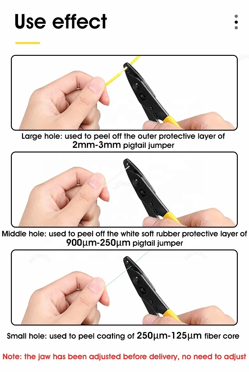 Three-port Fiber Optical Stripper/ Pliers/ Wire Strippers FTTH Tools Miller CFS-3 Optical Fiber Stripping Pliers HighQuality