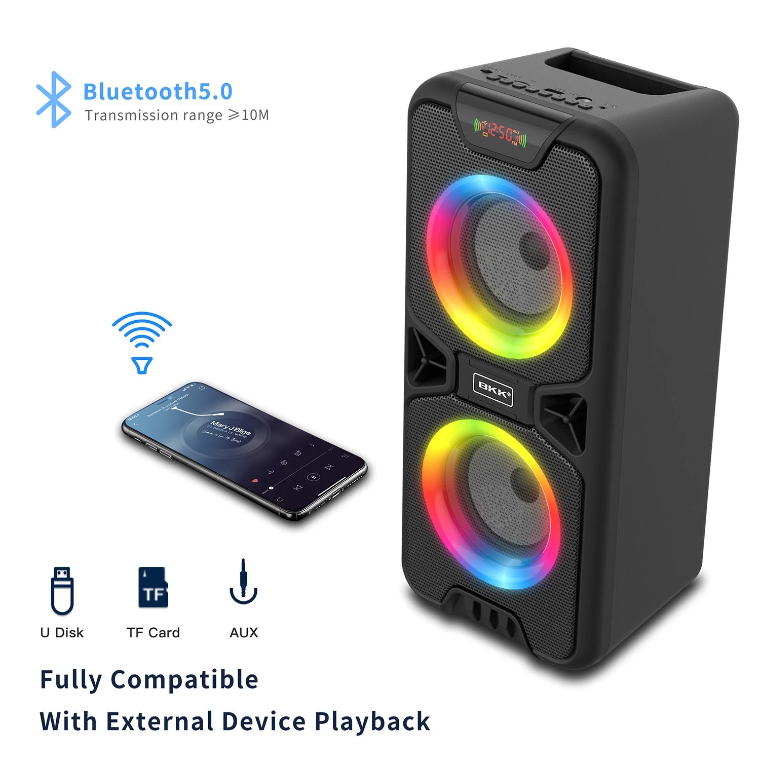 BKK Hot sell HQ Manufacturer Wireless Portable Karaoke  music player   Bluetooth Speaker