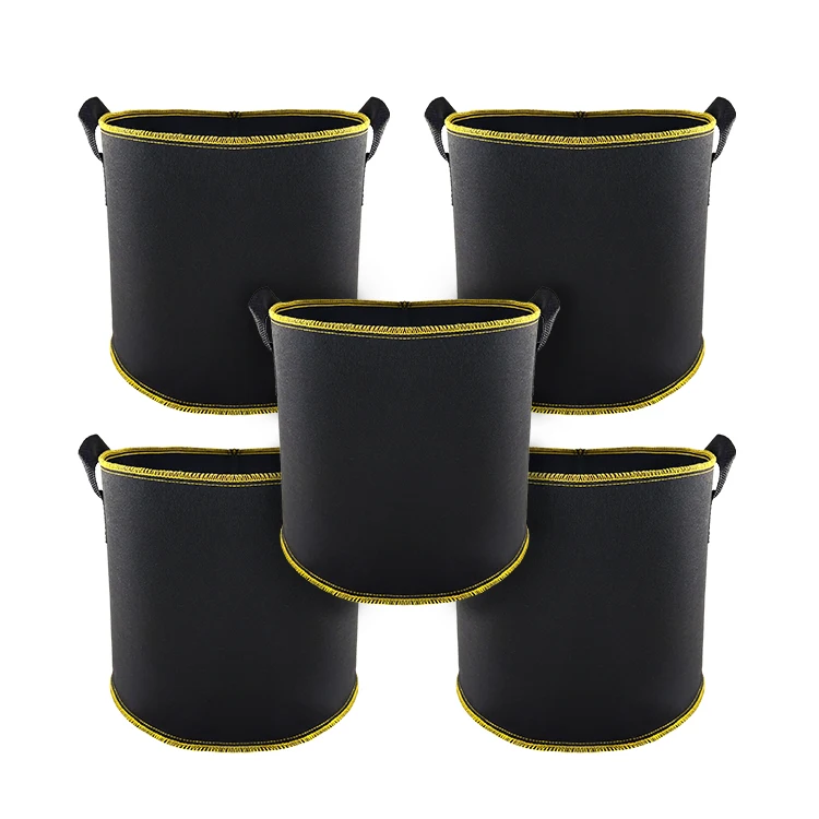 Perfect breathable thicken water absorption  firm nonwoven fabric biodegradable plant grow bag pot for garden tree farms