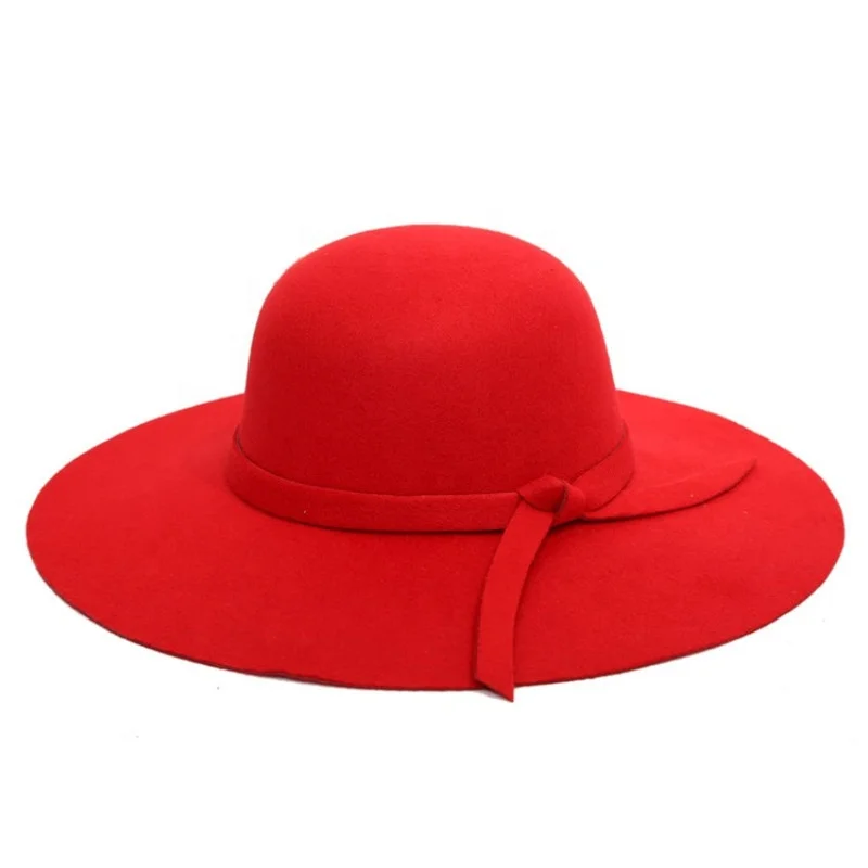Hight Quality wool felt fedora floppy hats wholesale wide brim hat good price
