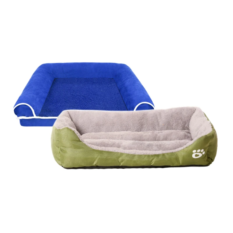 2023 hot selling cute pet bed summer multi-colored soft PP rectangle, cotton cooling dog bed puppy dog sofa/