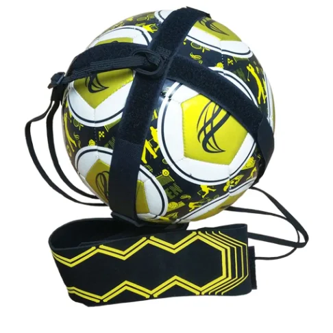 Football kick trainer football training assist hand free throwing only practice equipment for children and adults adjustable