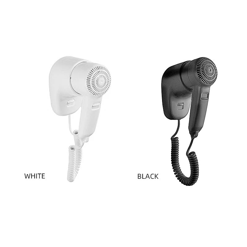 Hotel Bathroom Waterproof And Moistureproof Wall Mounted Hair Dryer With Socket Professional Long Life Motor