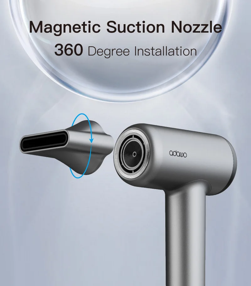 Amazon Hairdryer Hot Sell Adawo Professional Blow Dryer 1300w One Step Hair Dryer For Man Brushless Hair Dryer