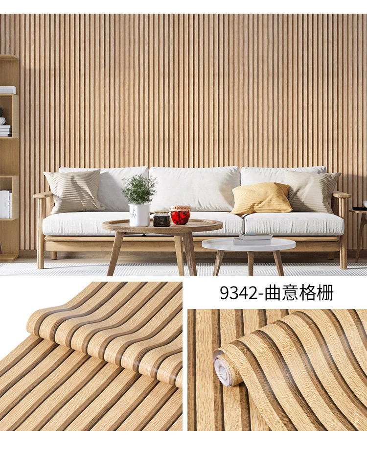 2024 New Design Kitchen Cabinet Wrap Self Adhesive Wallpaper Wall Paper Furniture Sticker Vinyl Wood Grain PVC Film